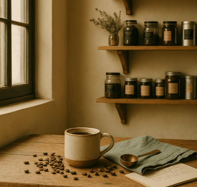Inside view of the Elm Hollow Roastery